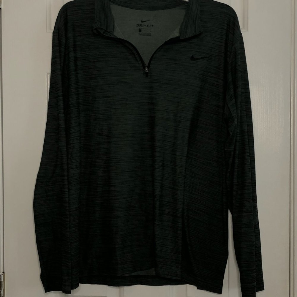 Dark Green Nike Dri-Fit Pullover